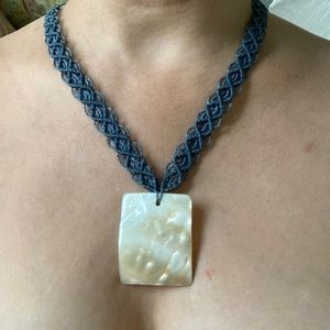 Mother of Pearl Braided Thread Necklace